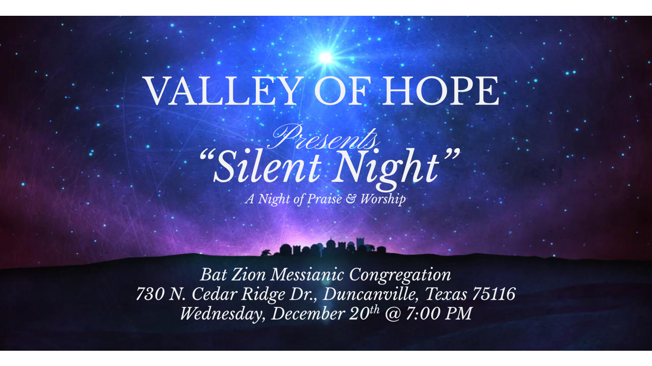 Announcements - 2023-12-20 Valley of Hope Silent Night